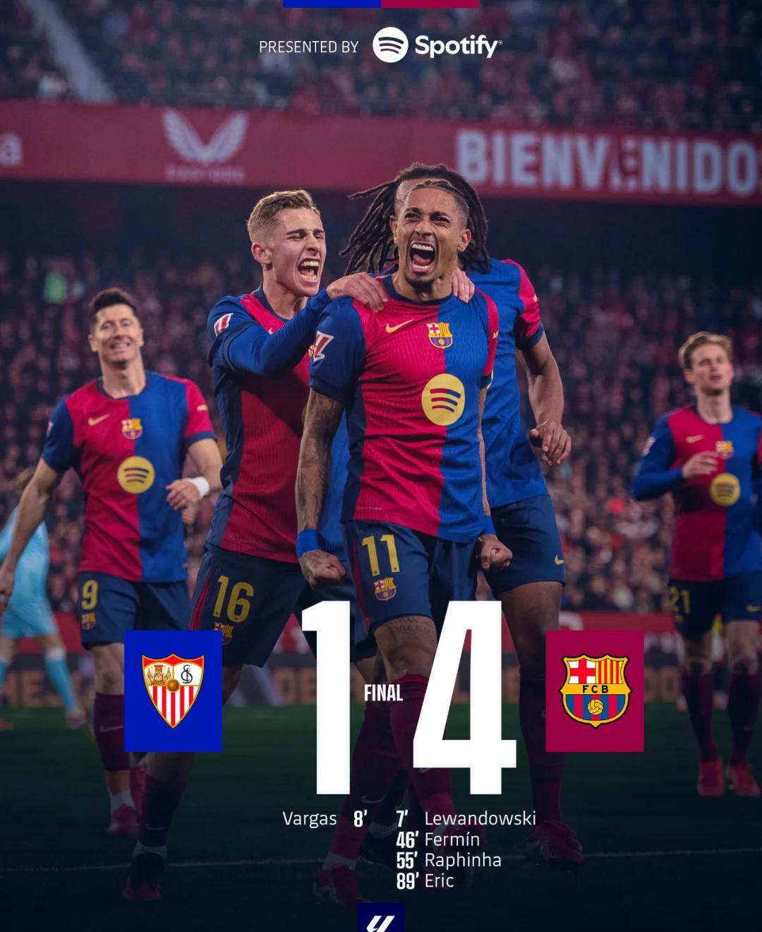 包含塞维利亚力克巴伦西亚，取得宝贵三分的词条